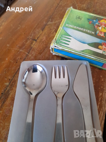 Стари детски прибори за хранене, снимка 5 - Други ценни предмети - 53443834