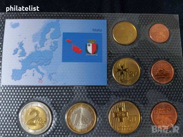 Пробен Евро Сет - Малта 2006 , 8 монети , снимка 2 - Нумизматика и бонистика - 44265659