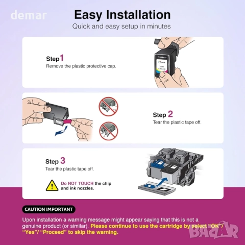 Мастилени касети Cyloral 305XL за принтери НР, 2 броя - черна и цветна, снимка 6 - Консумативи за принтери - 52846796