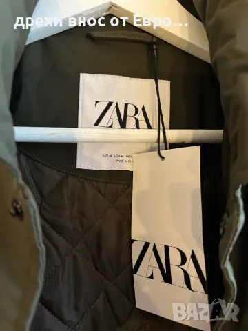 ZARA мъжко зелено яке, снимка 7 - Якета - 49247580