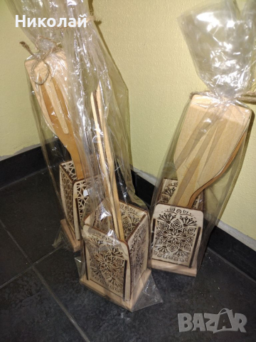 Дървени бастуни, шпатули, точилки, лъжици, солници, щипки и др., снимка 10 - Прибори за хранене, готвене и сервиране - 36302671