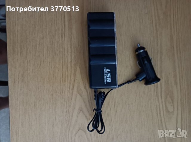 Разклонител с три гнезда за запалка на автомобил+ USB, снимка 3 - Друга електроника - 41744233