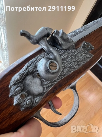 Реплика на дълъг кремъклия за ремонт / части, снимка 7 - Антикварни и старинни предмети - 52429570