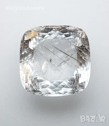 Огромен рядък рутилов кварц със златни игли - 43.41кт.! Нов!