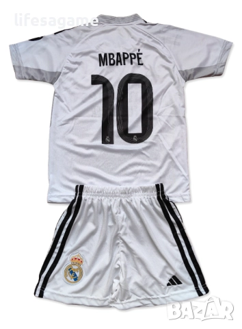 Детски футболен екип Реал Мадрид тениска Мбапе комплект Real Madrid Mbappe, снимка 2 - Детски комплекти - 52343885