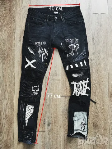 Мъжки Дънки, Crust Pants, Уникални, Единствен екземпляр, Размер - М/31, снимка 4 - Дънки - 56138444