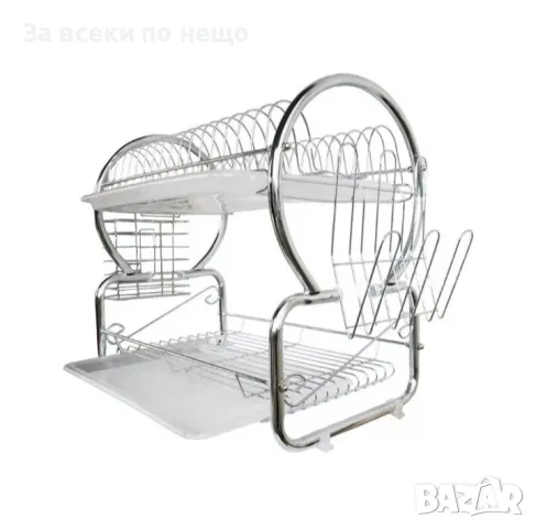 ✨Сушилник за съдове ELEKOM EK - 6032, 2 реда, 2 тави, Метал, снимка 1