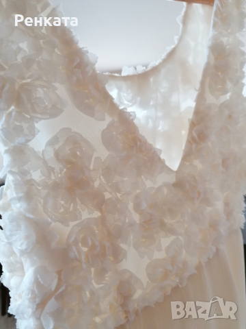 Уникална Рокля цвят шампанско, снимка 5 - Рокли - 36510291