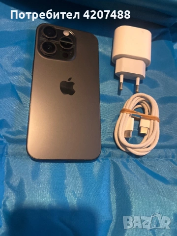 15 pro 128 гб - blue titanium, снимка 3 - Apple iPhone - 53696247