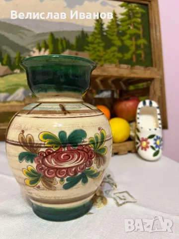 Керамични ваза и обувка за стена от Италия. Перфектно състояние., снимка 5 - Антикварни и старинни предмети - 48274383