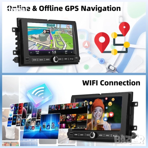 CAMECHO 1G+32G Android 13 автомобилна стерео система за Ford F150/F250, снимка 5 - Аксесоари и консумативи - 52071976