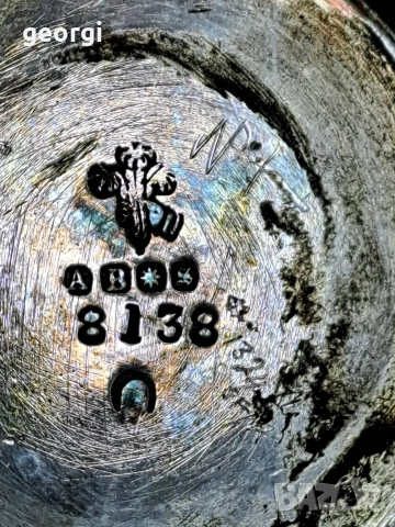 стара посребрена солница 32/3, снимка 6 - Антикварни и старинни предмети - 53123689