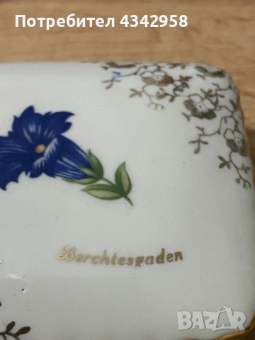 HNR ARZBERG.1925-1939г. Порцеланова кутия за бижута., снимка 4 - Антикварни и старинни предмети - 52216561