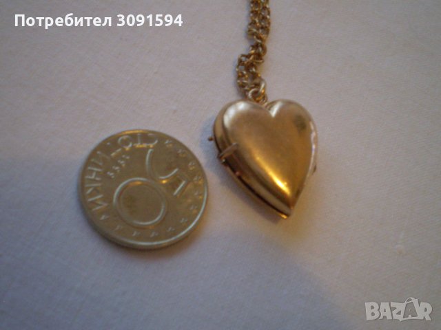 1930 г -ЗЛАТНО ДУБЛЕ МЕДАЛЬОН СЪРЦЕ ЗА СНИМКА, снимка 5 - Антикварни и старинни предмети - 40229351