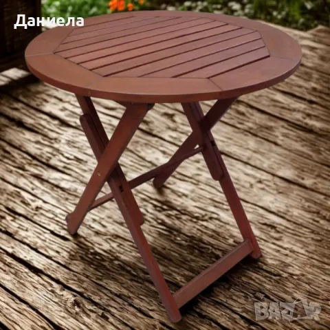 Градински комплект Kreta Muhler Meranti - 3 части, дърво, снимка 3 - Градински мебели, декорация  - 50276960