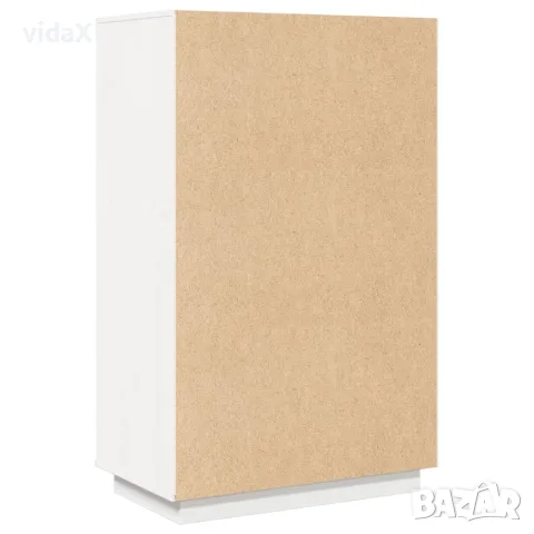 vidaXL Висок шкаф, бял, 67x40x108,5 см, борово дърво масив, снимка 8 - Бюфети - 56147919