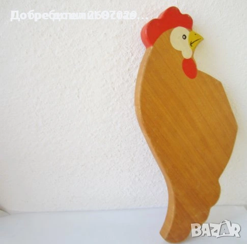 Петел метал, голям и петел голяма дъска за рязане, кокошка и пиленца от дърво, снимка 11 - Декорация за дома - 33490165