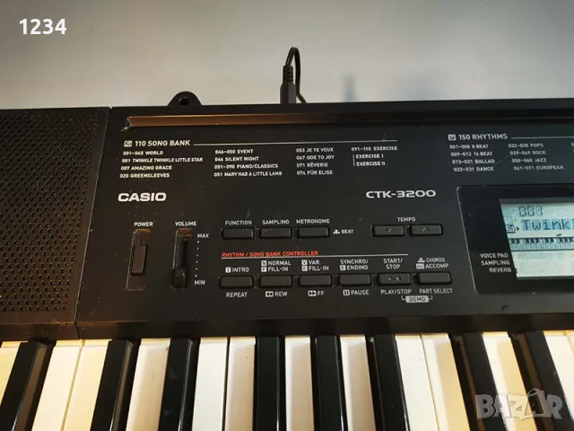 синтезатор клавир CASIO CTK-3200 пиано с динамична клавиатура и USB порт 5 октави, снимка 5 - Синтезатори - 56002358
