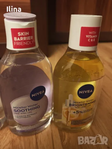 мицеларни води Гарниер,Нивеа,Биотен . 