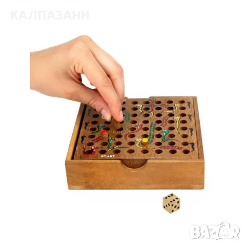Настолна дървена игра - Змии и стълби K015, снимка 3 - Игри и пъзели - 50217970