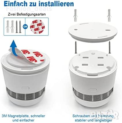 Нов мини детектор за дим пожароизвестителна аларма с батерия, снимка 4 - Други стоки за дома - 40578246