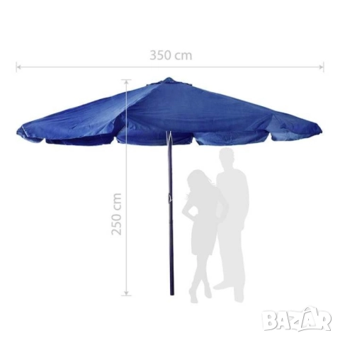 Градински чадър Muhler U1023 в стилен и изчистен цвят, D 3.5m