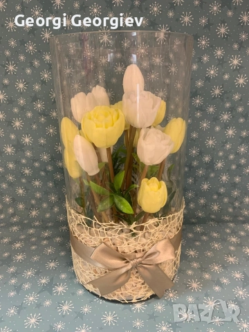 цветя изработени с глицеринов ароматен сапун и Българска роза 🌹 Стара Загора Център ., снимка 16 - Изкуствени цветя - 52838977