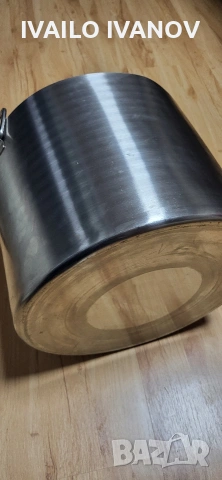 Казан 40литра нов на Хром Силистра дебела неръждавеика 2мм алпака , снимка 4 - Съдове за готвене - 53278535