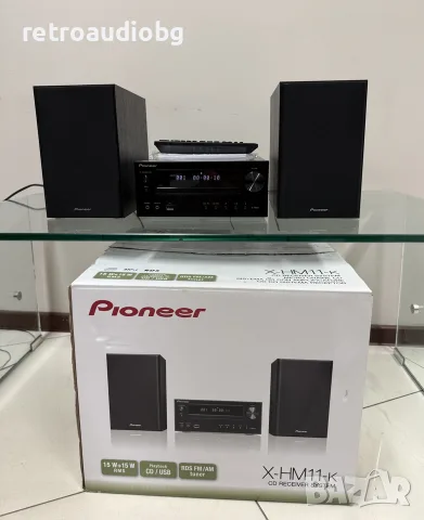 🔈Мини аудио система - Pioneer X-HM11-K - нова с дистанционно и кашон - Bluetooth,AUX,FM,CD,USB🔈