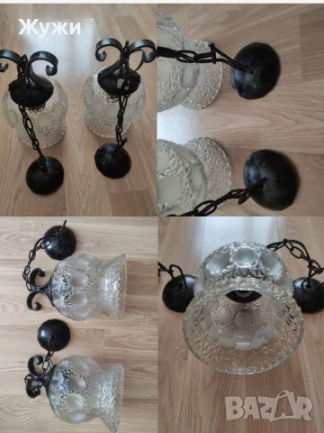 Красив полилей с висулки.НОВИ абажури , снимка 17 - Полилеи - 49696648