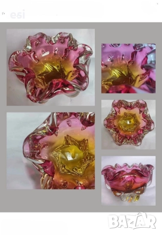 🩷 Стъклена купа Josef Hospodka за “Chribska Bohemia” 