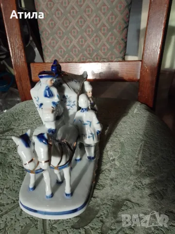 порцелан статуетка композиция 20/16 см, снимка 4 - Статуетки - 48596500