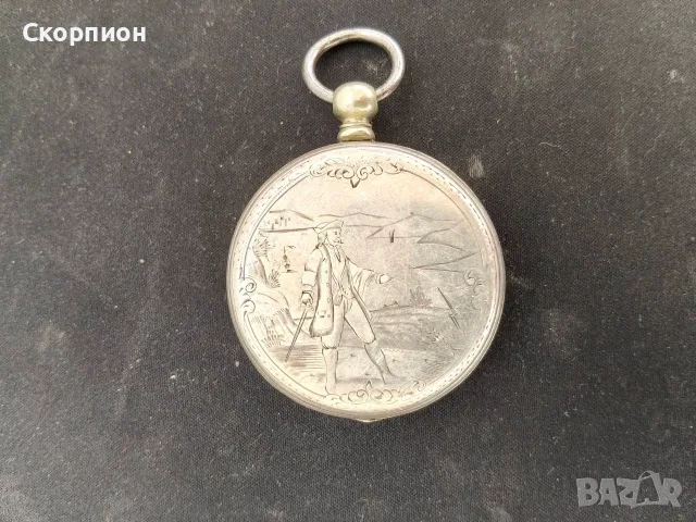 Швейцарски сребърен джобен часовник 1901г. - ПЕРФЕКТЕН - ПРОМОЦИЯ, снимка 3 - Джобни - 50421505