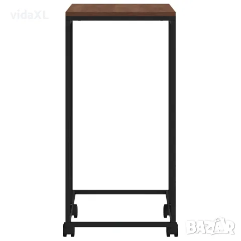 vidaXL Помощна маса с колелца черна 40x30x63,5 см инженерно дърво, снимка 5 - Маси - 56147180