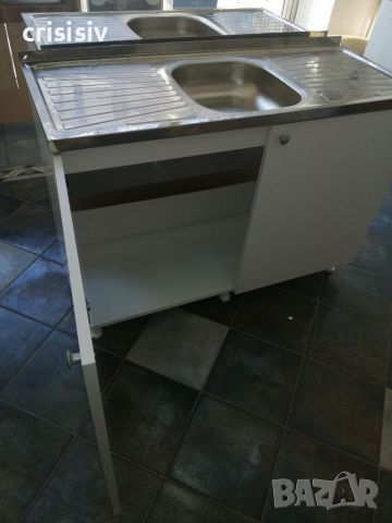 Кухненски шкаф с мивка бордова 120/50 средно корито , снимка 2 - Шкафове - 36218293