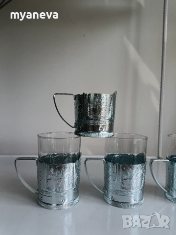 Руски стакани , подстакани ,ювелирна изработка. , снимка 2 - Чаши - 50549046