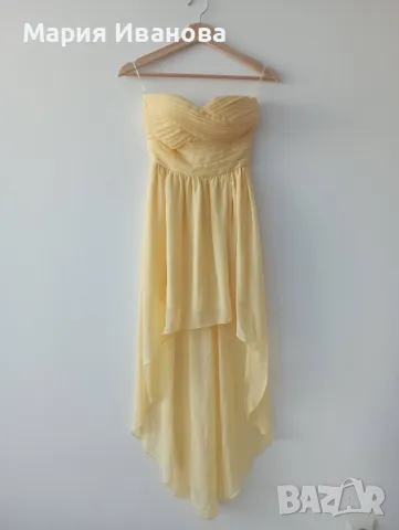 лятна жълта къса рокля, официална, за бал, снимка 3 - Рокли - 49980380