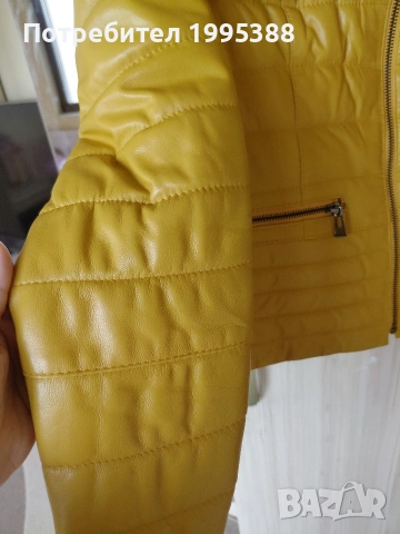 Дамско яке естествена кожа и естествен косъм , снимка 3 - Якета - 53628349