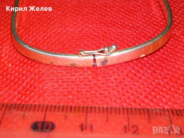 СТАРА АНГЛИЙСКА РЕТРО СРЕБЪРНА ГРИВНА СРЕБРО 925 ФИНА РЪЧНА МАЙСТОРСКА ИЗРАБОТКА 41885, снимка 7 - Гривни - 44611508