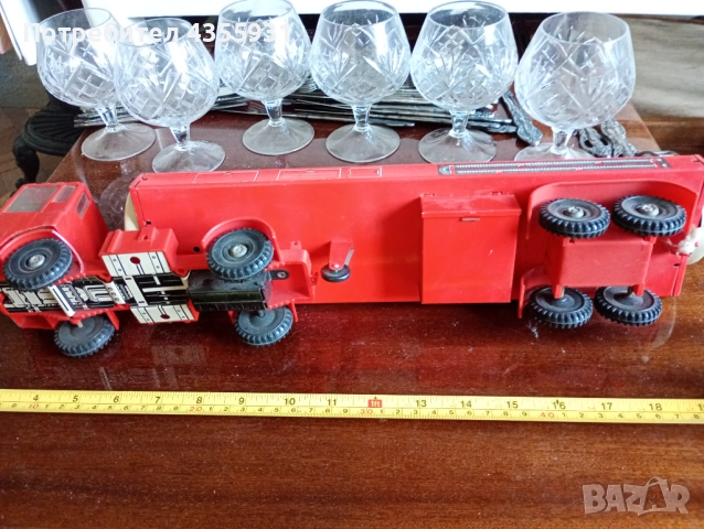 50см Стара играчка камион старинна играчка метален камион  стари играчки камионче, снимка 4 - Колекции - 52160137