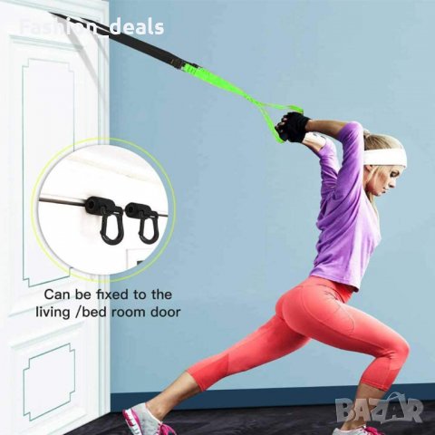 Нов Комплект за фитнес домашно окачване Тренажор на закрито Тренировка, снимка 4 - Фитнес уреди - 33787806