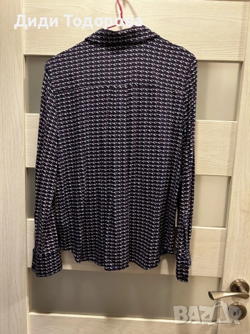 Дамска риза Tommy Hilfiger с геометричен мотив - Размер US 8 (M/L), снимка 3 - Ризи - 56024476