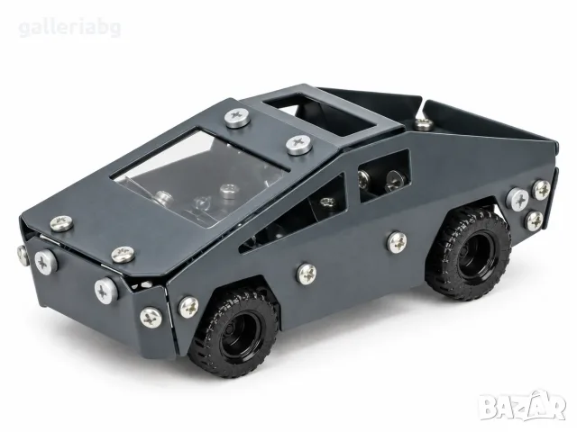 Метален конструктор – Tesla Cybertruck футуристична кола, 175 части, 5+, снимка 2 - Конструктори - 56186058