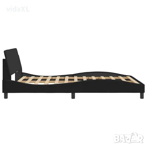 vidaXL Рамка за легло Dover, черна, 140x200 см кадифе, снимка 5 - Спални и легла - 56147421