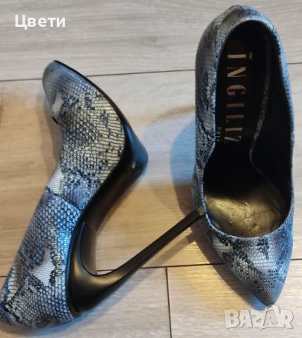 Обувки на висок ток - ЕСТЕСТВЕНА КОЖА , снимка 10 - Дамски обувки на ток - 40980176