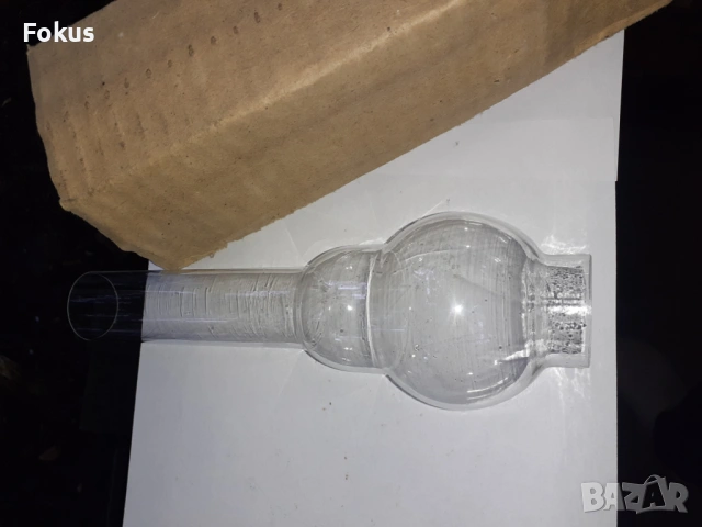Лампено шише - калиево стъкло за газена лампа, снимка 5 - Антикварни и старинни предмети - 53278987