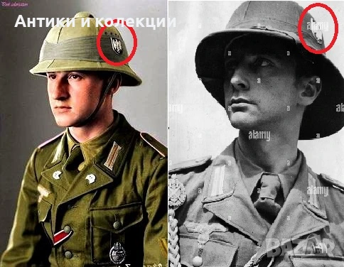 Каска шлем африкански корпус вермахт , снимка 16 - Антикварни и старинни предмети - 51261527