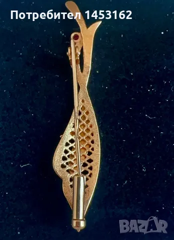 Златна руска брошка , снимка 3 - Колиета, медальони, синджири - 49704584