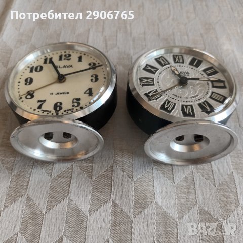 Часовник будилник Слава бяла стойка работещ, снимка 6 - Антикварни и старинни предмети - 44323440
