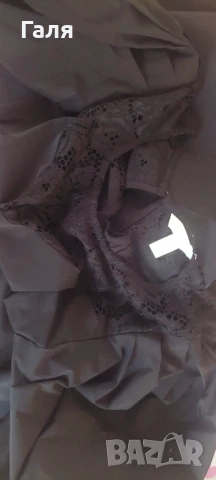 Черна, дълга, елегантна рокля с дантела за повод, снимка 5 - Рокли - 51406594